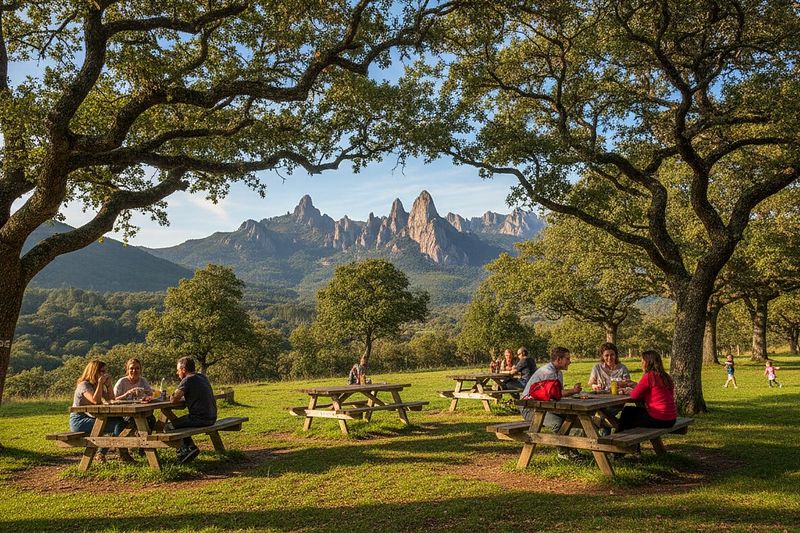 Zonas de merendero repartidas por el parque